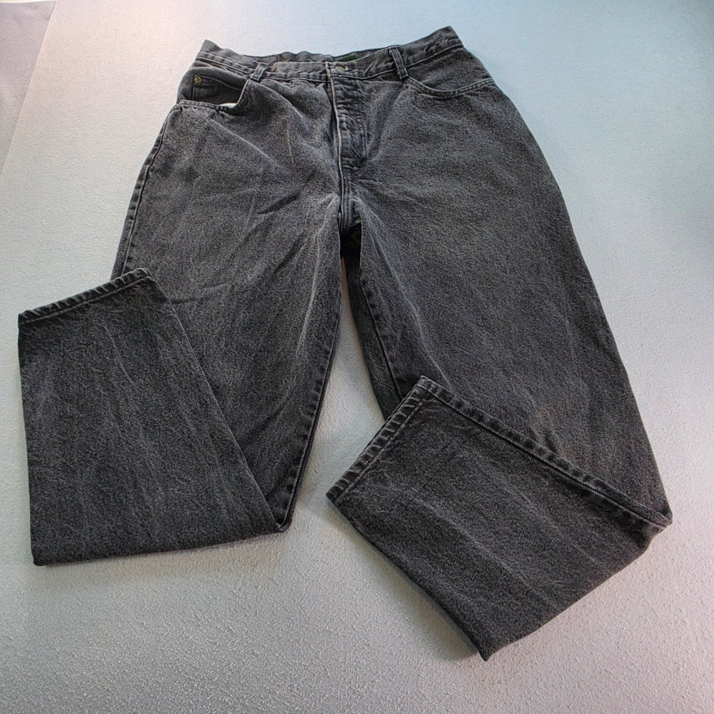 Vintage Hunt Club Black Acid Wash High Waisted Tapered Jeans Made in USA Size 16